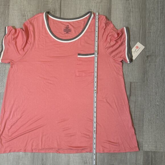 Secret Treasures Women's Plus Size Knit Sleep Short Sleeve Shirt XL 16/18 NWT - Picture 12 of 13